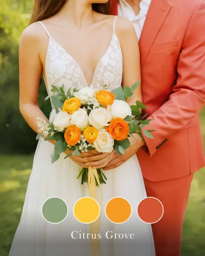 2026 Summer Wedding Colors: Citrus Grove
