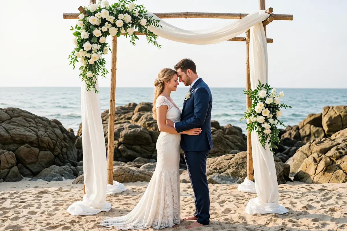 Beach wedding decor