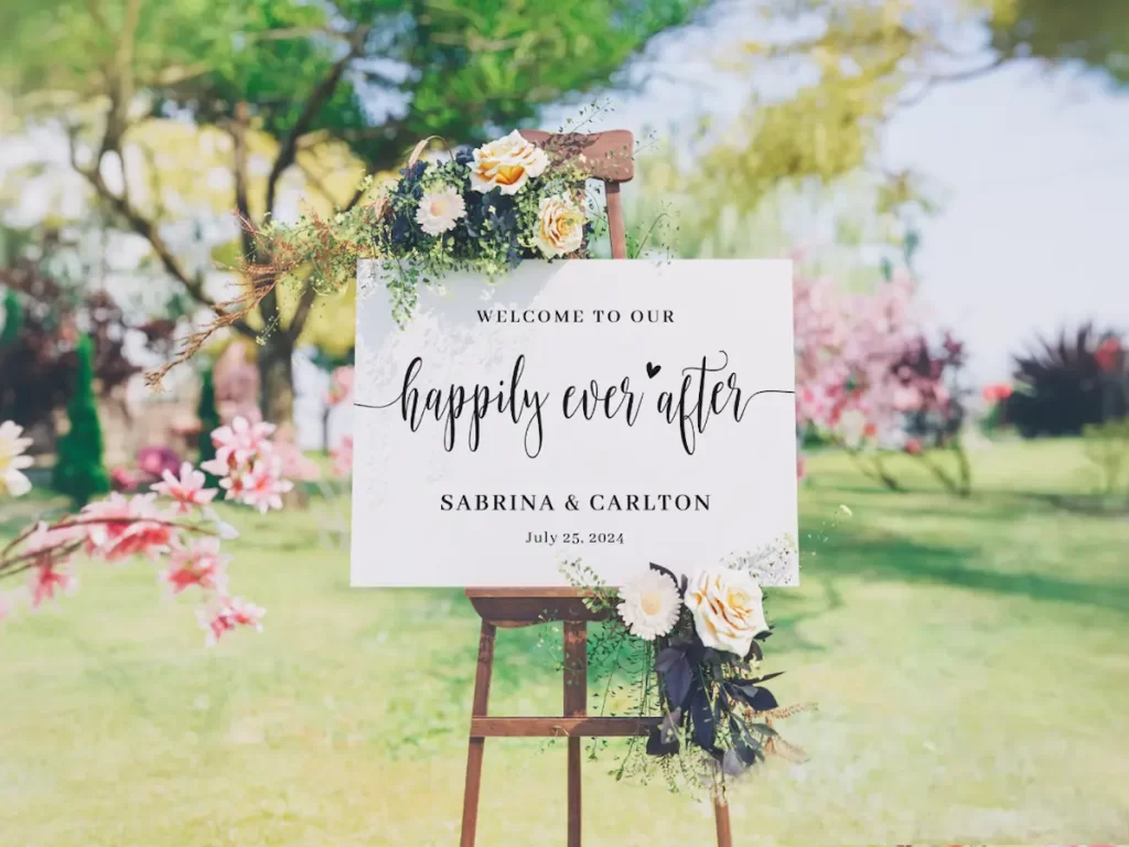 Heartfelt Wedding Signs - Happily Ever After