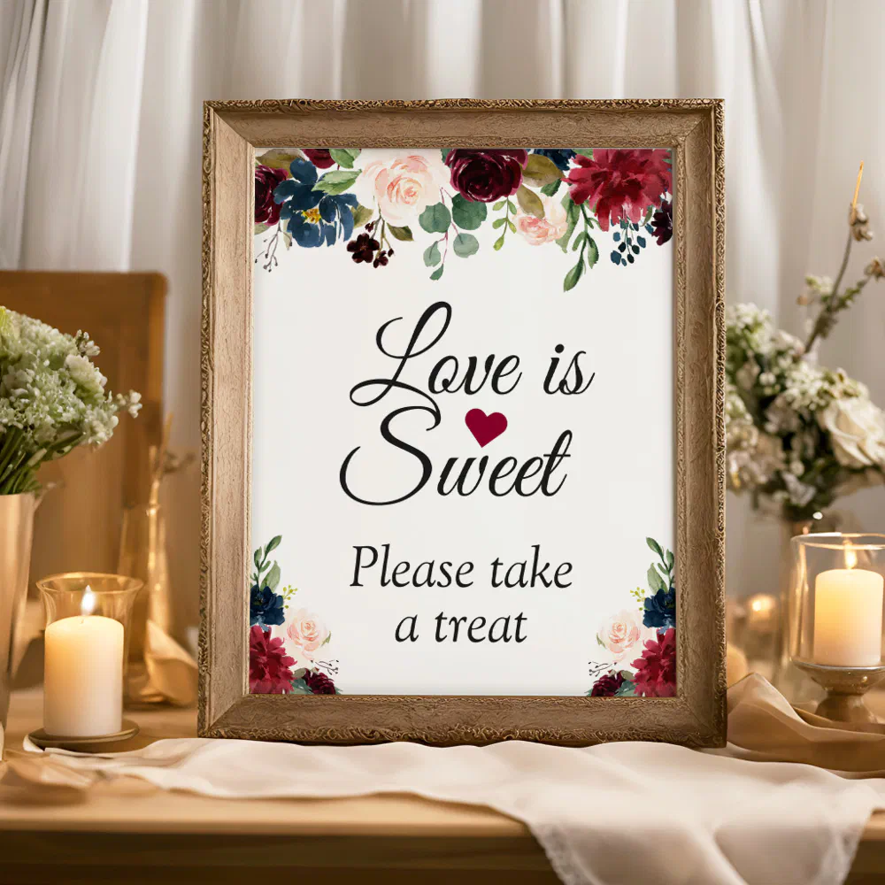 Heartfelt Wedding Signs - Love is Sweet