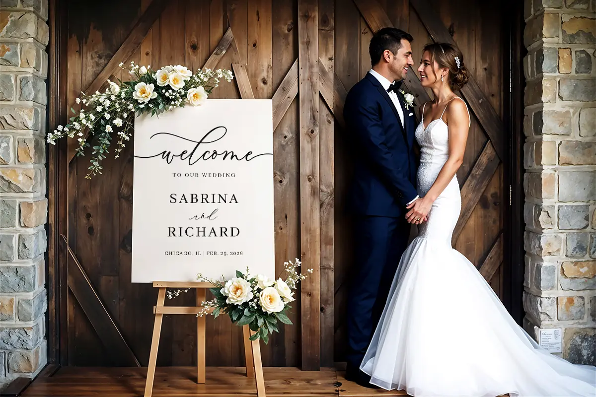 Heartfelt wedding signs