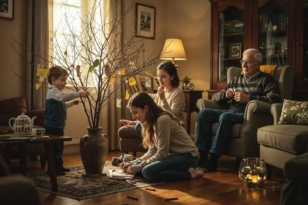 Holiday gratitude trees grow thankfulness with family