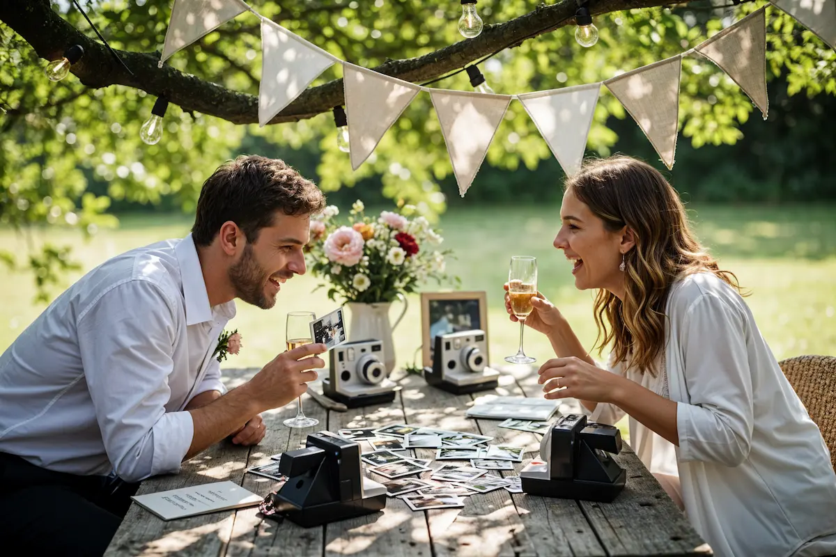 How to create a magical polaroid wedding photo station