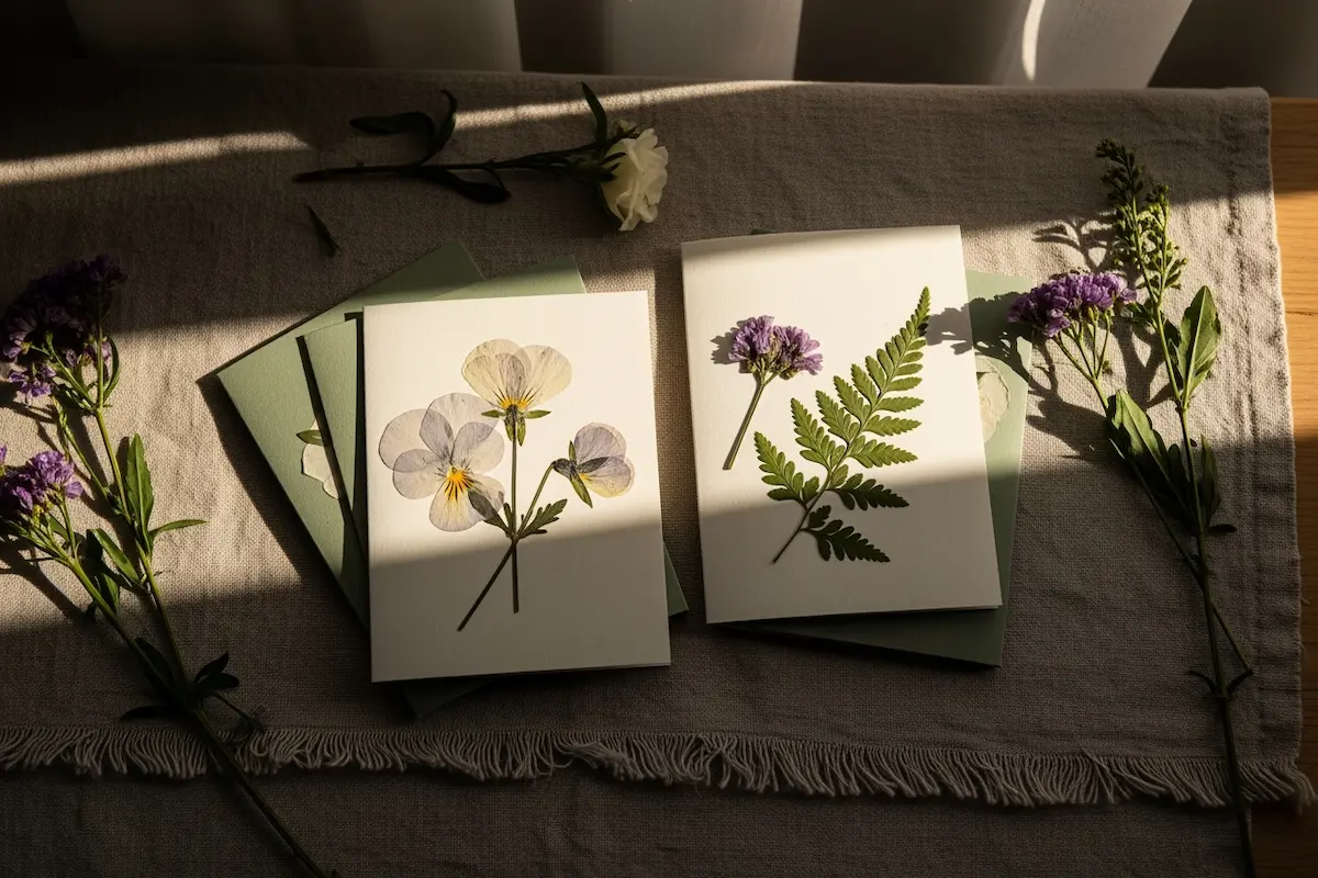 How to make botanical holiday cards