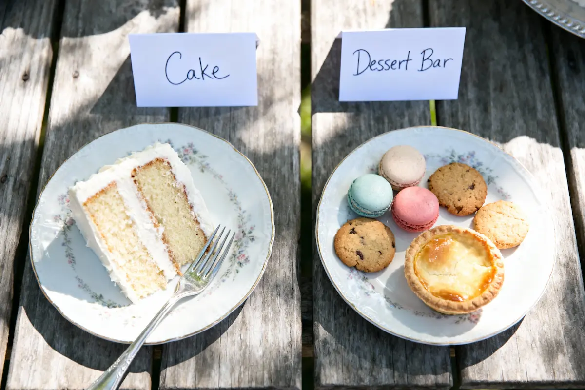 Wedding cake vs. dessert bar
